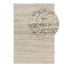 WOLLTEPPICH Finn Ivory Hellgrau 140x200 cm - Creme, Textil (140/200cm) - benuta Pure