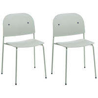 ESSZIMMERSTUHL 2er-Set Metall Mintgrün Windust - Mintgrün, Metall (51/81/50cm) - Beliani
