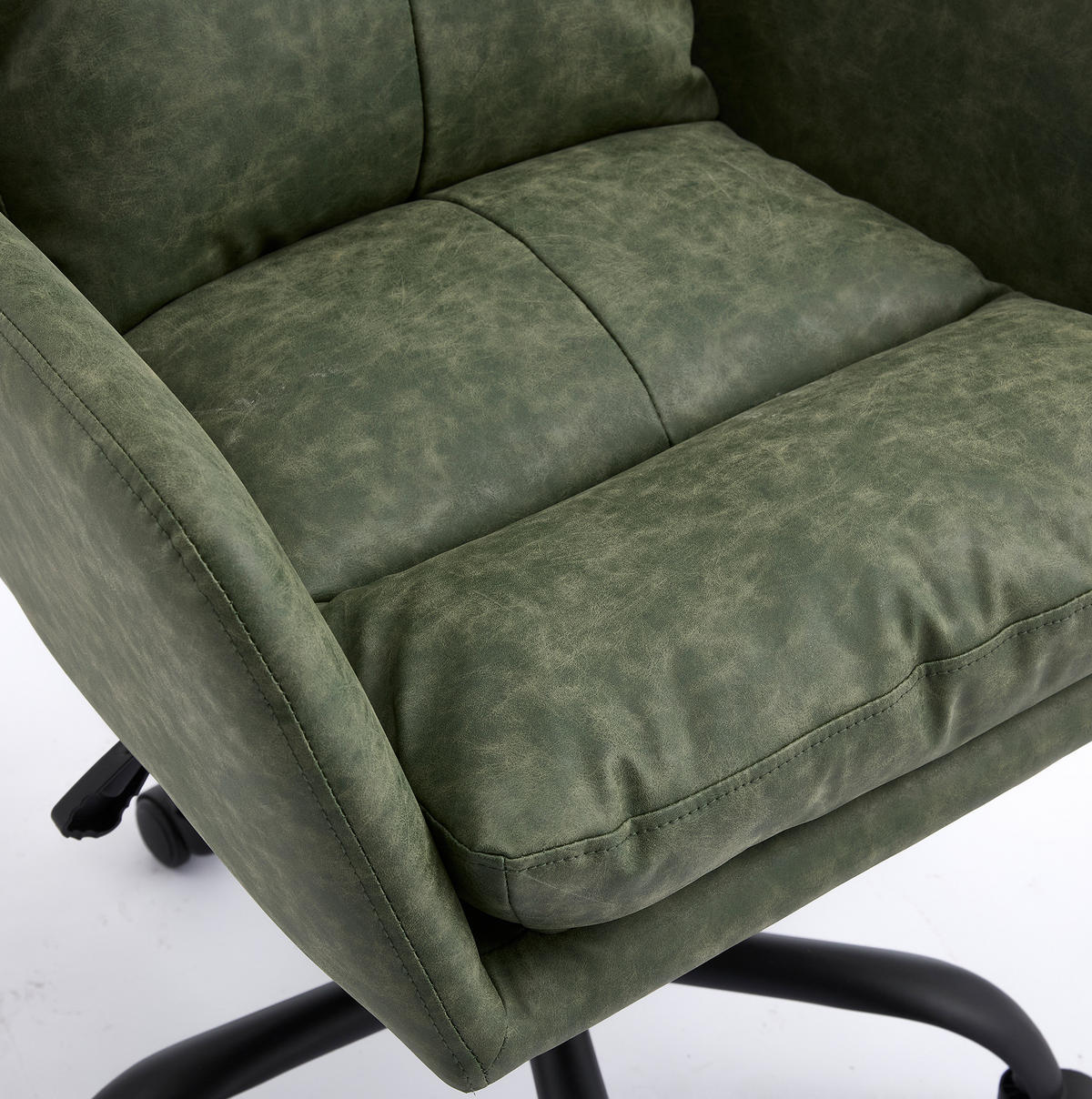 BÜROSTUHL höhenverstellbar PU Green - Grün, Kunststoff (60.5/102/71.58cm) - Meubliv