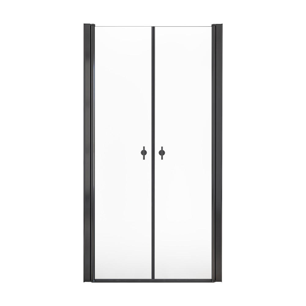 PENDELTÜR LAVEA - Schwarz, 85 x 195 cm - Schwarz, Glas/Metall (85/195cm) - Home Deluxe