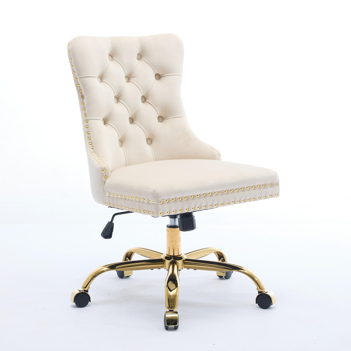 SNURRSTOLAR, sammet, guldram, beige - Beige, Metall (50/98/63cm) - SHOPENTRA