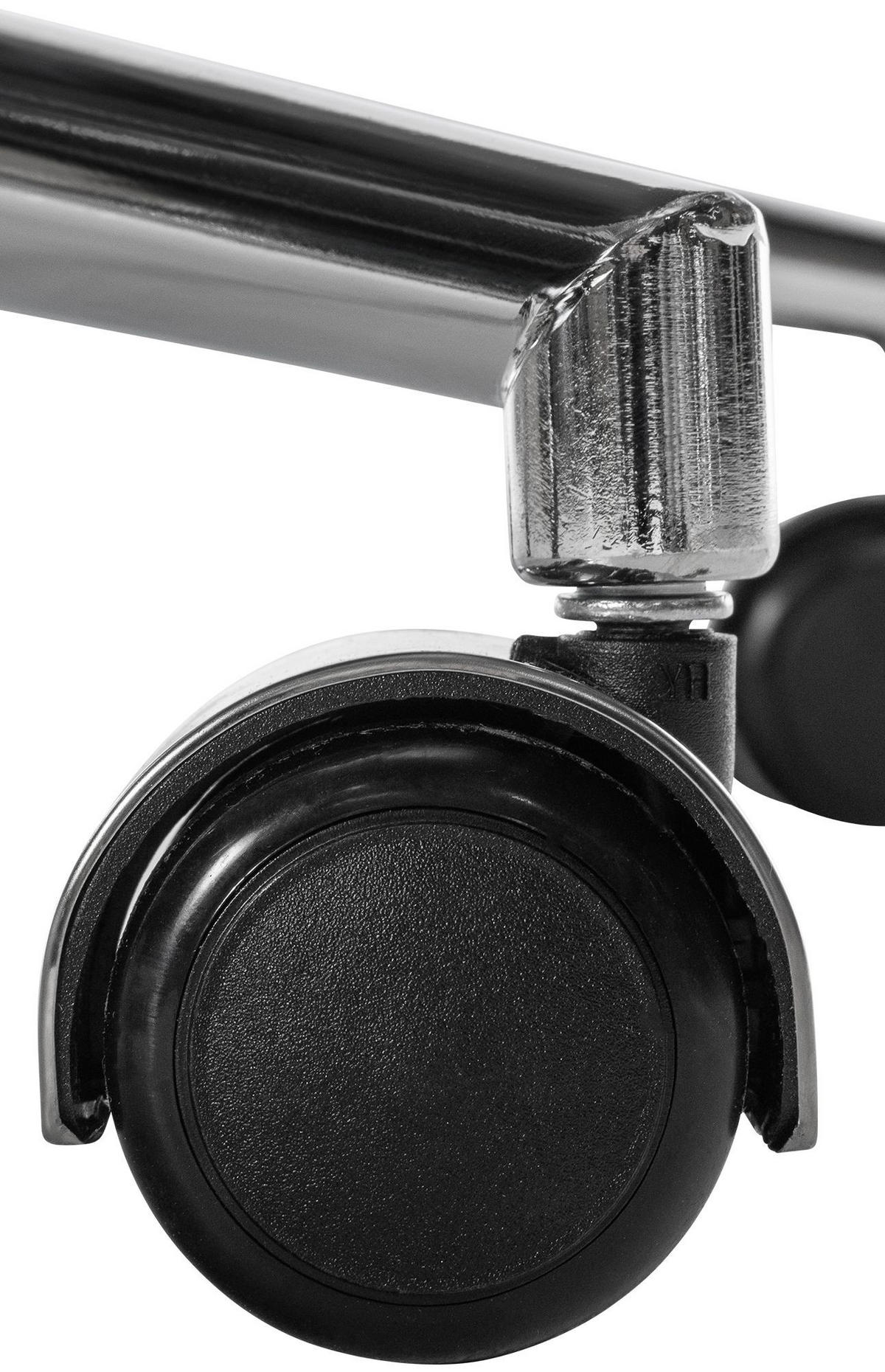 DREHSTUHL Echtleder coffee - Chromfarben/Braun, Leder/Metall (56/102/61cm) - CLP