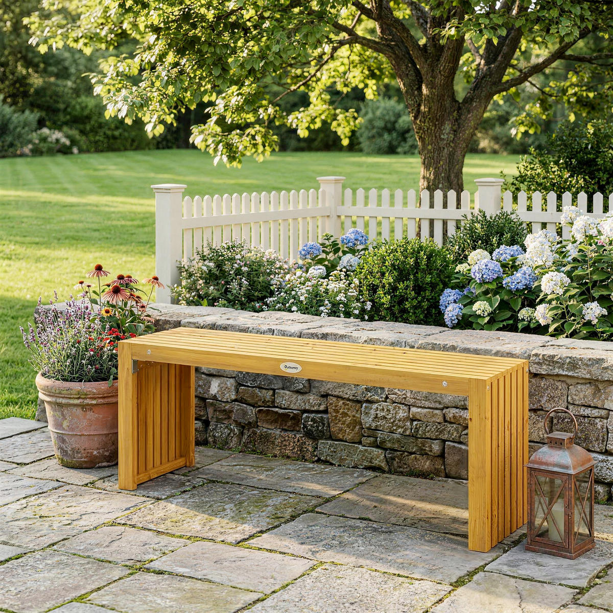 GARTENBANK DE-17795 2-Sitzer mit Lattenrost Natur - Naturfarben, Holz (110/45/30cm) - ComfortXL