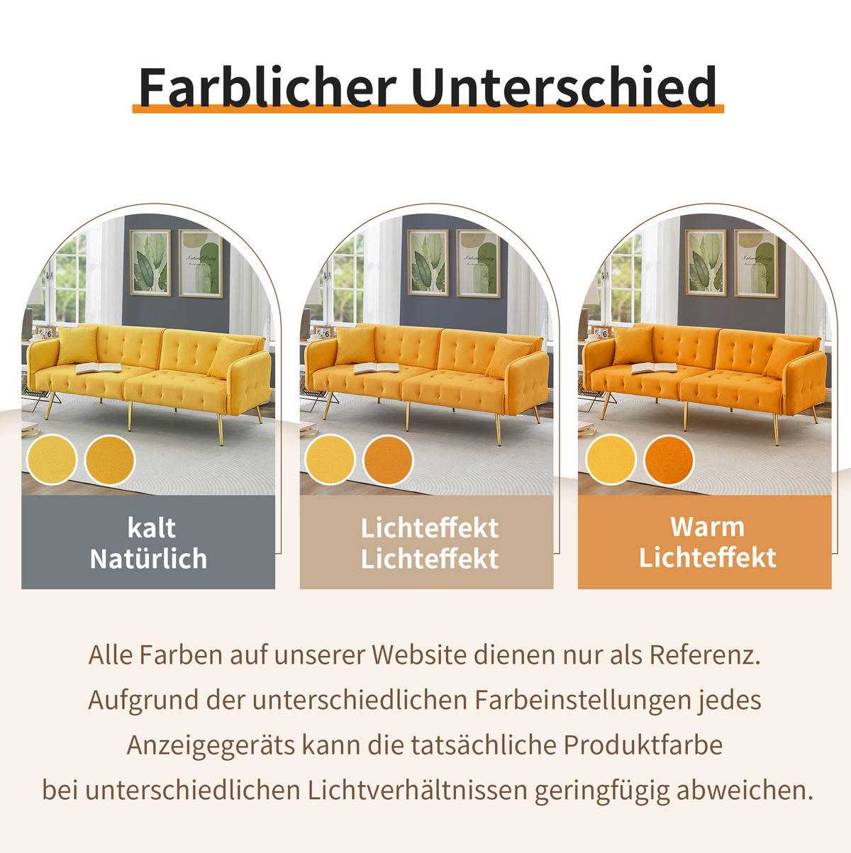 SOFABETT Samt mit verstellbarer Rückenlehne und Armlehnen Gelb 178/82/70 cm - Gelb, Textil (82/70/178cm) - Redom