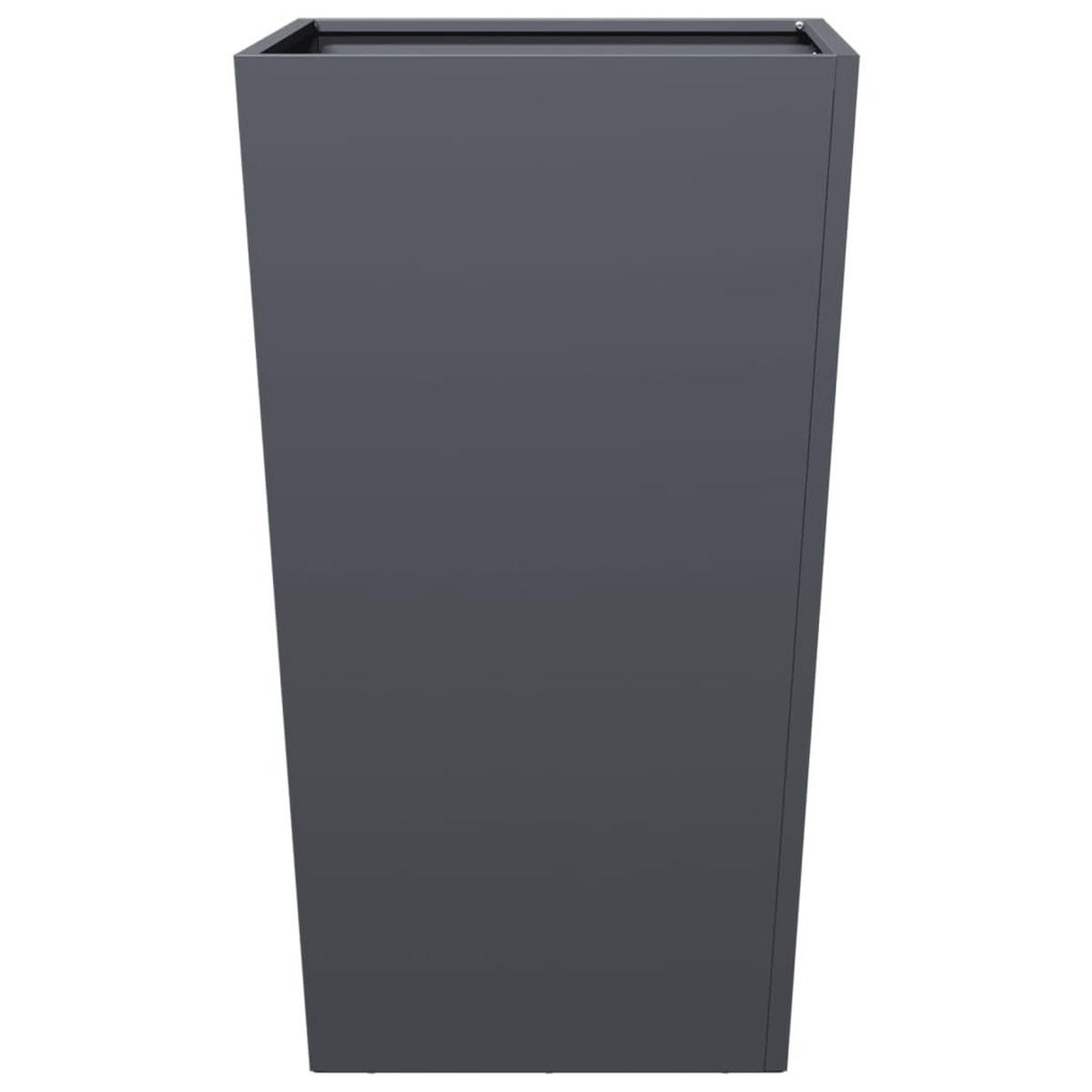 PFLANZKÜBEL 2 Stk. Anthrazit 45/45/75 Cm Stahl - Anthrazit, Metall (45/75/45cm) - vidaXL