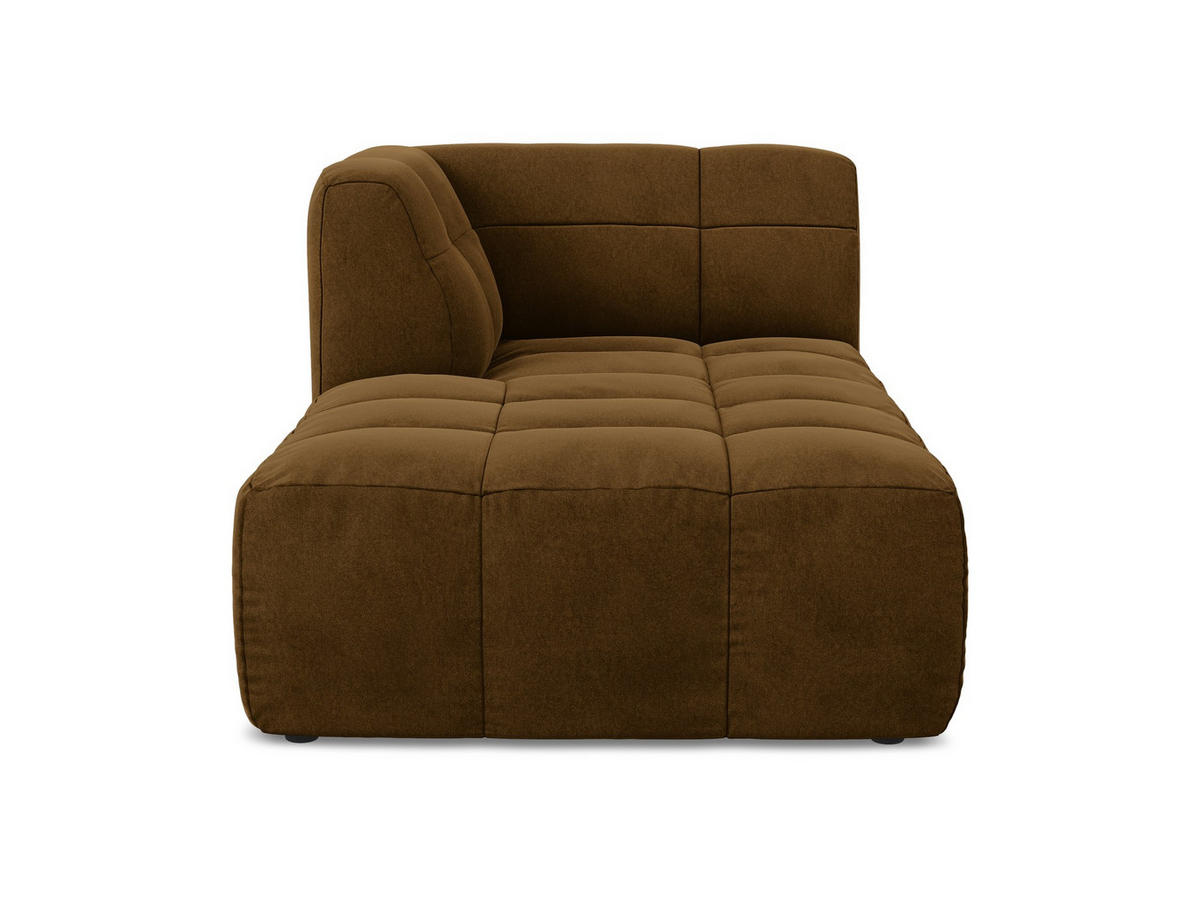 SOFAELEMENT Links Samt Stoff Gelb - Currygelb/Schwarz, Holzwerkstoff/Kunststoff (101/77/175cm) - Makamii