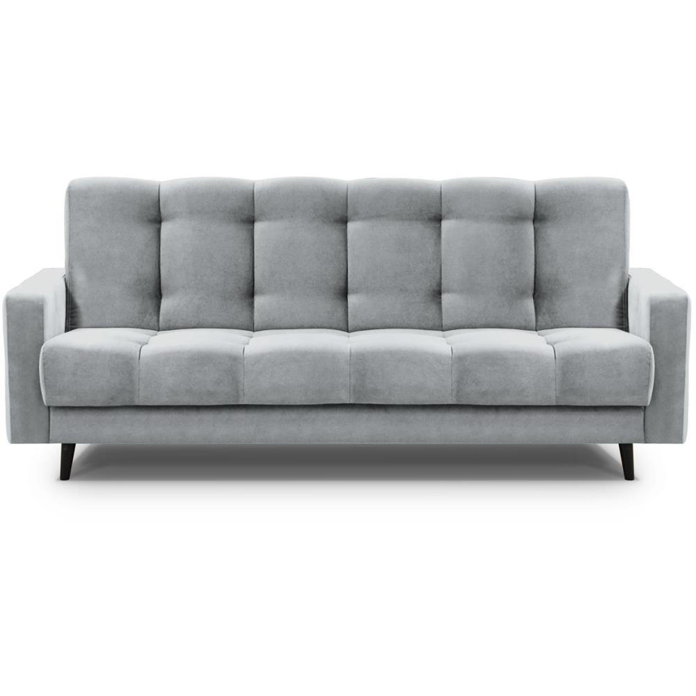 3-SITZER Schlafsofa Nancy Bis hellgrau - Hellgrau, Holz/Textil (220/89/93cm) - Beautysofa