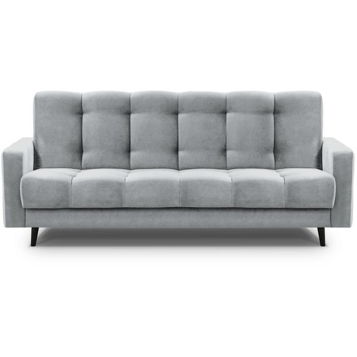 3-SITZER Schlafsofa Nancy Bis hellgrau - Hellgrau, Holz/Textil (220/89/93cm) - Beautysofa