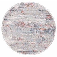 TEPPICH Grau Rund Abstrakt Kurzflor - 100 x 100 cm - Grau, Textil (100/100cm) - Mazovia