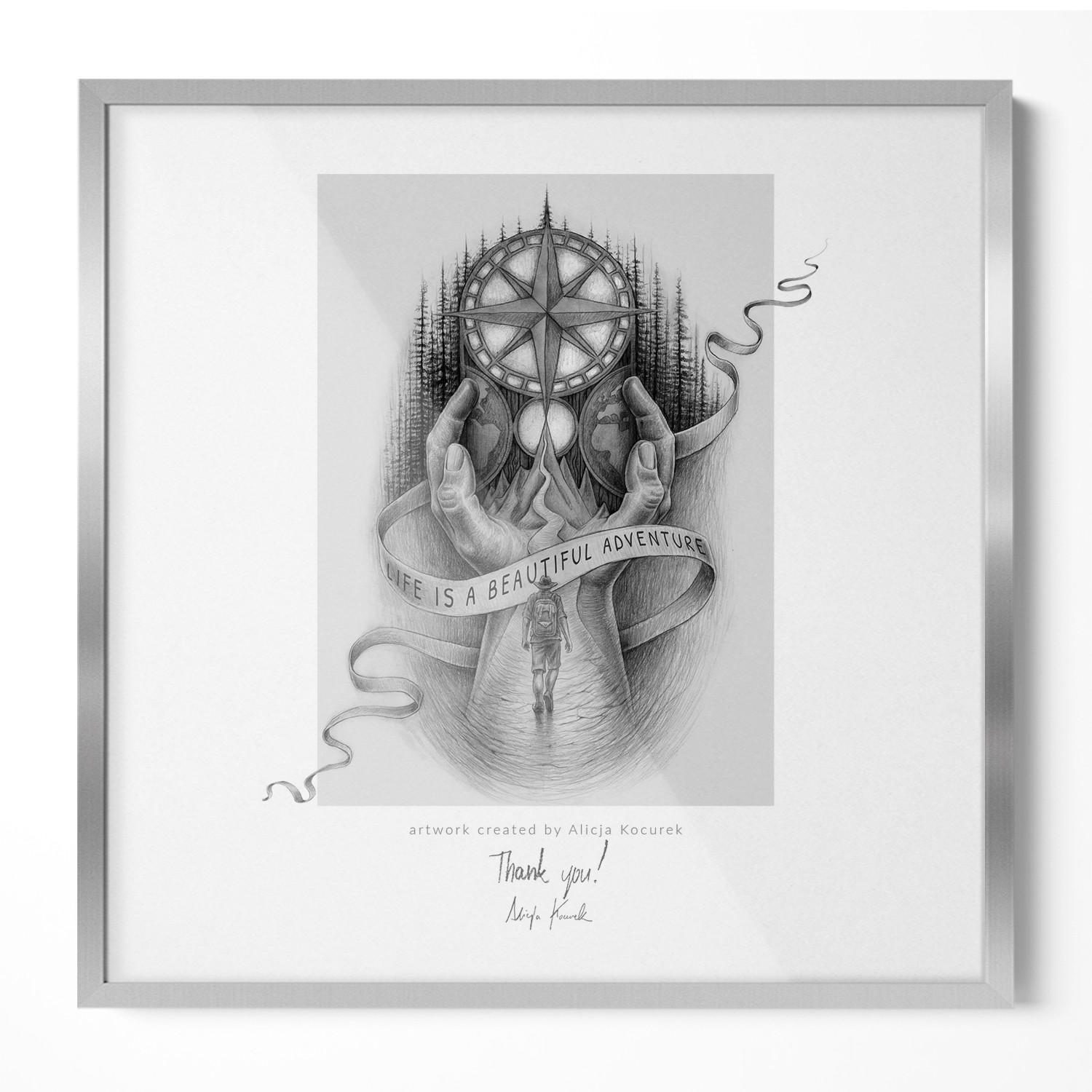TULUP RÁM na obraz Stříbrný 50x50 cm