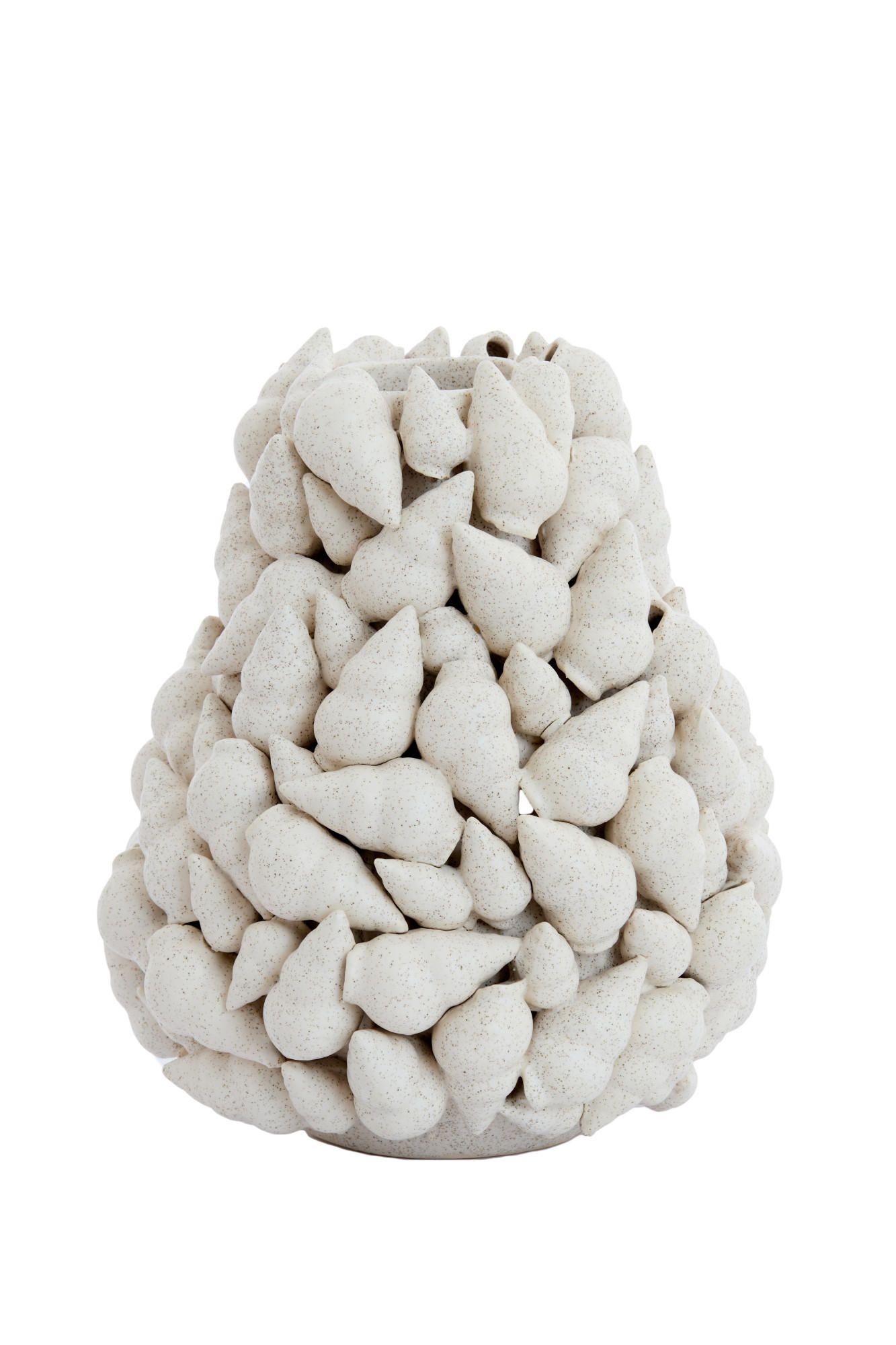 VASE Georgia Weiß Ø25/28 cm - Weiß, Keramik (28cm) - Light & Living