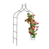 ROSENBOGEN - Schwarz, Metall (140/260/38cm) - Relaxdays