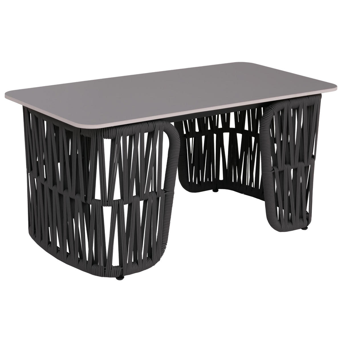 LOUNGETISCH eckig Anthrazit, Grau - Anthrazit/Grau, Metall (45/90/43cm) - MCW