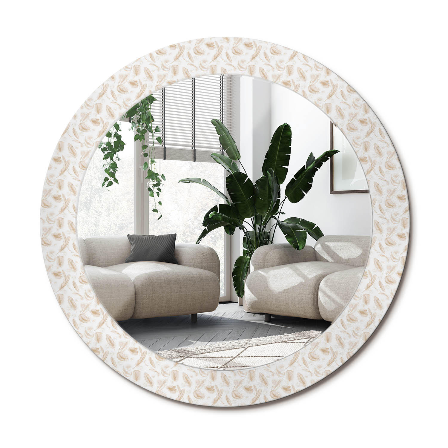 Wallfluent Spiegel Creme 70x70x0.4 cm