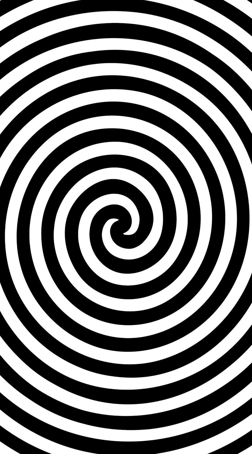 VERDUNKELUNGSROLLO 100x180 cm Hypnotisierender Kreis - Schwarz, Textil (100/180cm) - TULUP