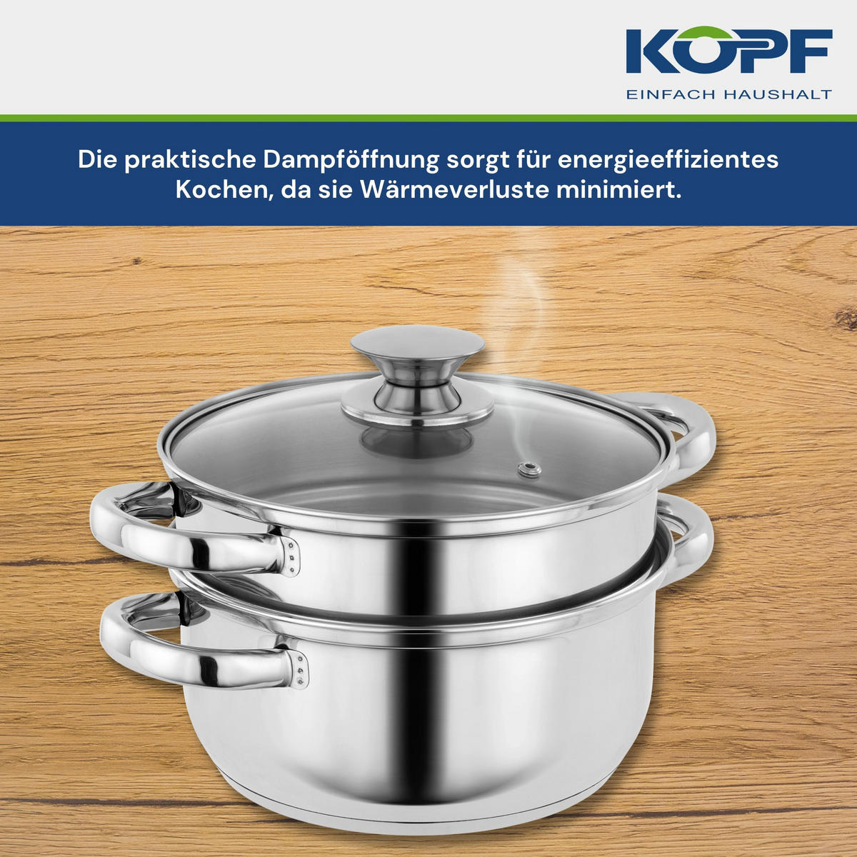 KOPF TOPFSET Janina, Edelstahl, Induktion, 19-teilig - Silberfarben, Metall - KOPF