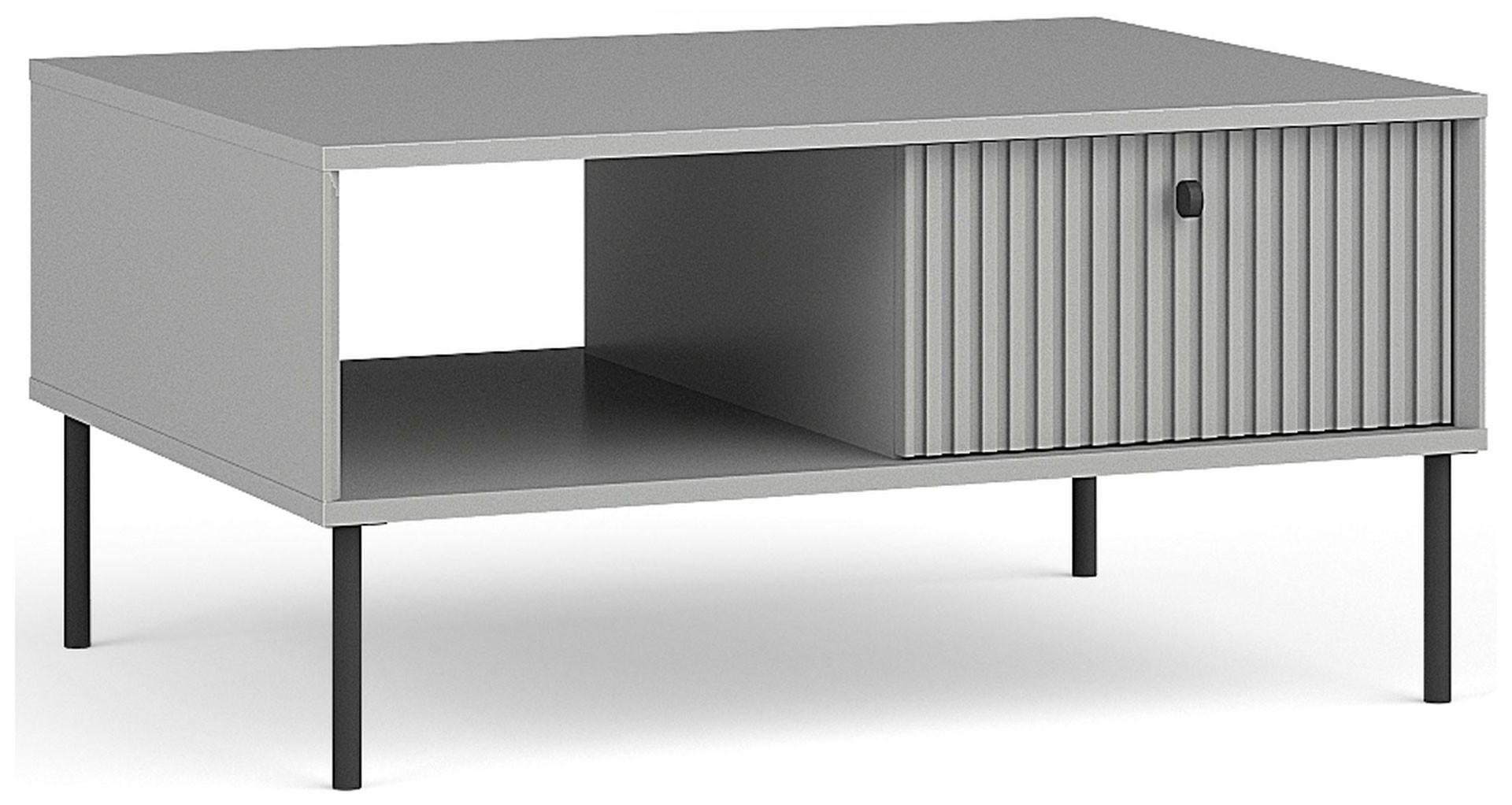Feldmann-Wohnen Couchtisch Grau, Schwarz 87x44x66 cm