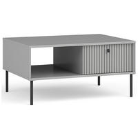 COUCHTISCH Iris grau matt 87 / 66 / 43,2cm - Schwarz/Grau, Holz/Holzwerkstoff (66/87/44cm) - Feldmann-Wohnen