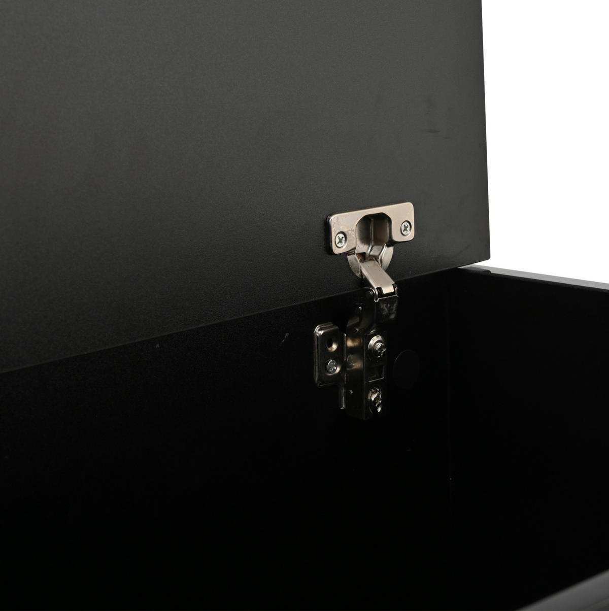 COUCHTISCH 70/70/38 cm schwarz aus Spanplatte mit LED-Lichtstreifen und Stauraum - Schwarz, Holzwerkstoff (70/70/38cm) - OKMYHOME