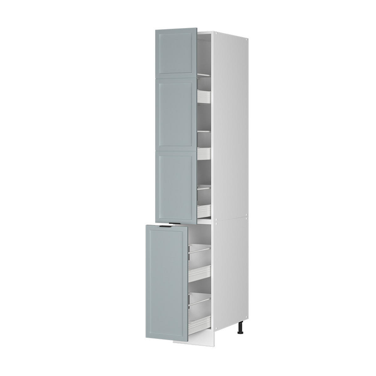 APOTHEKERSCHRANK Fame-Line Hellblau-grau 30 cm - Blaugrau/Weiß, Holzwerkstoff (30/206.8/58cm) - Vicco