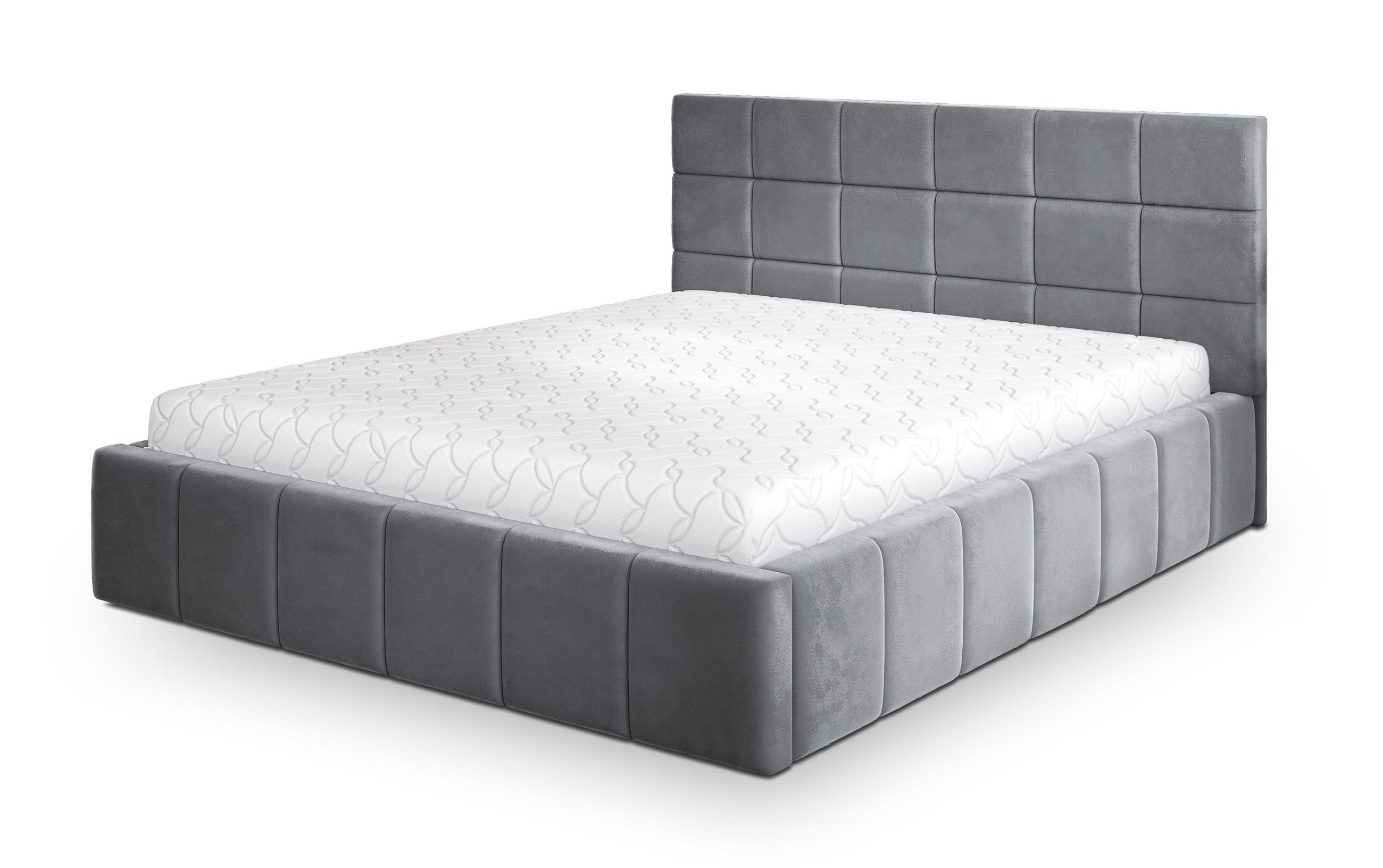 POLSTERBETT VERTO 160x200 cm mit Bettkästen - Grau - Grau, Holz (160/200cm) - MASSENO