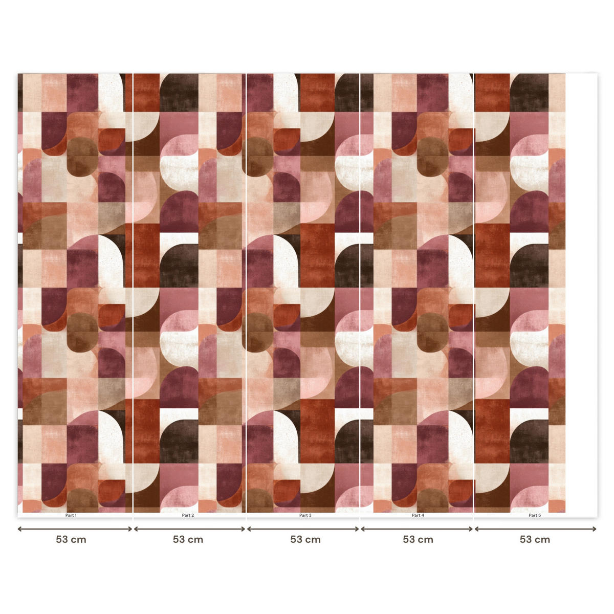 TAPETE - Geometrie - Modern - Retro - 260x220 cm - Multicolor, Papier (260/220cm) - OnlyWow