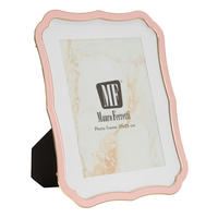 BILDERRAHMEN Margot, Fotoformat 20 x 25 cm, rosa und goldfarben, Zink und Glas, Rahmen 22,1 x 1,4 x 27,2 cm - Pink/Goldfarben, Glas/Metall (22.1/27.2/1.4cm) - Mauro Ferretti