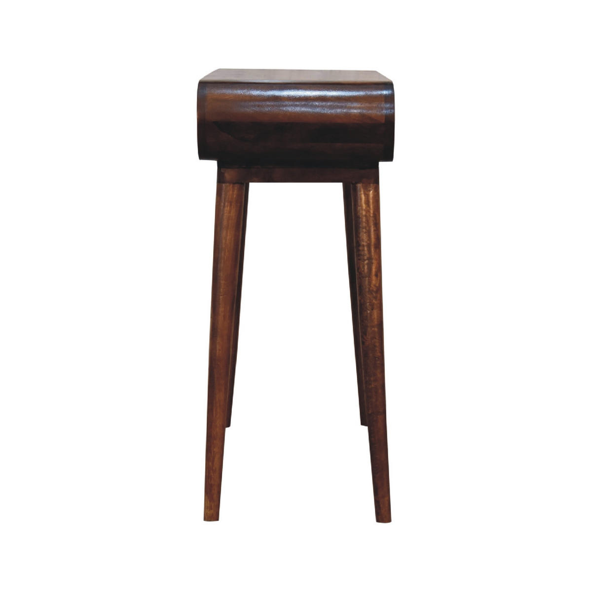 KONSOLENTISCH aus 100% massivem Mangoholz - Kastanienfarben/Messingfarben, Holz/Metall (35/90/80cm) - Artisan Furniture