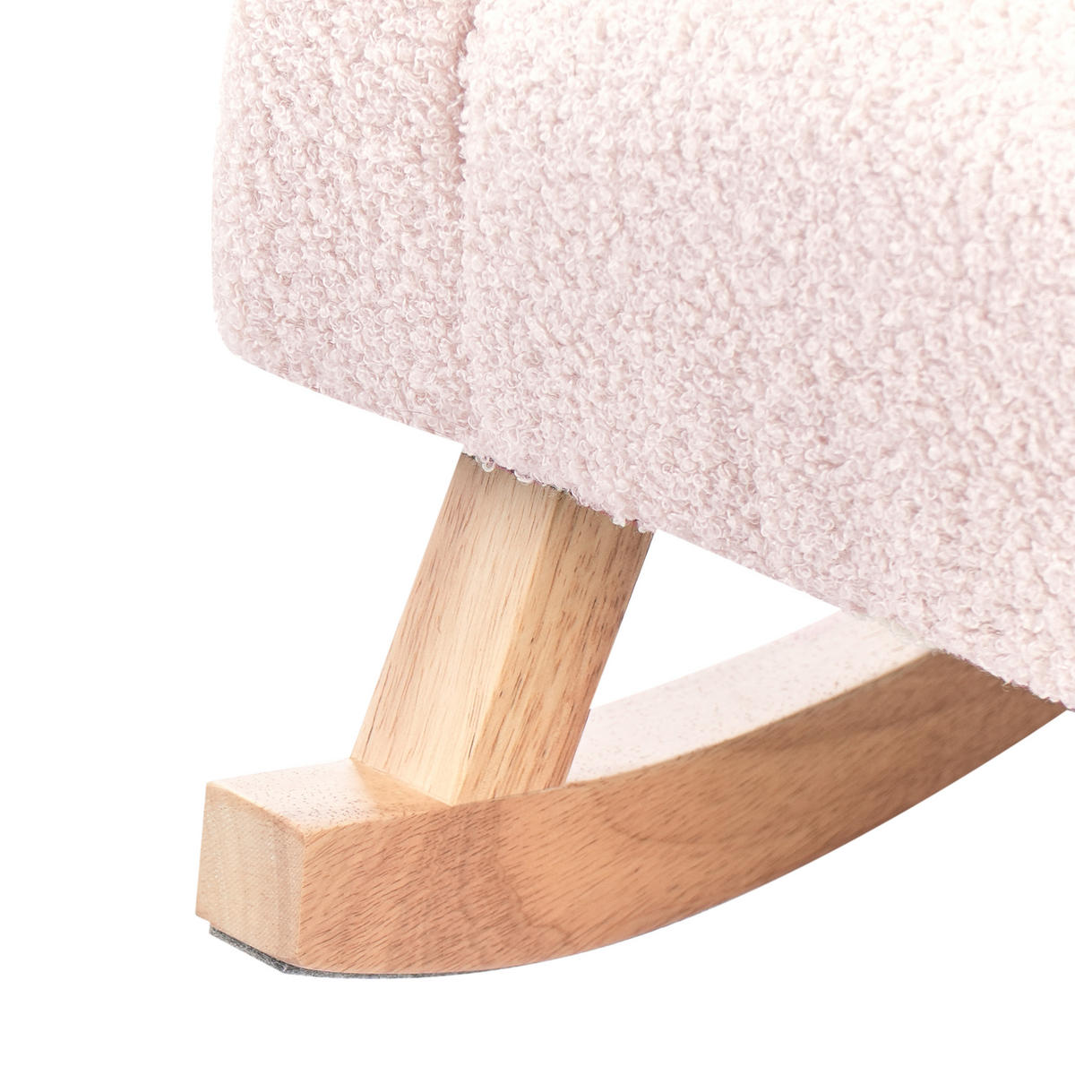 KINDERSCHAUKELSTUHL Bouclé Pastellrosa Hug - Pink, Textil (54/53/52cm) - Beliani