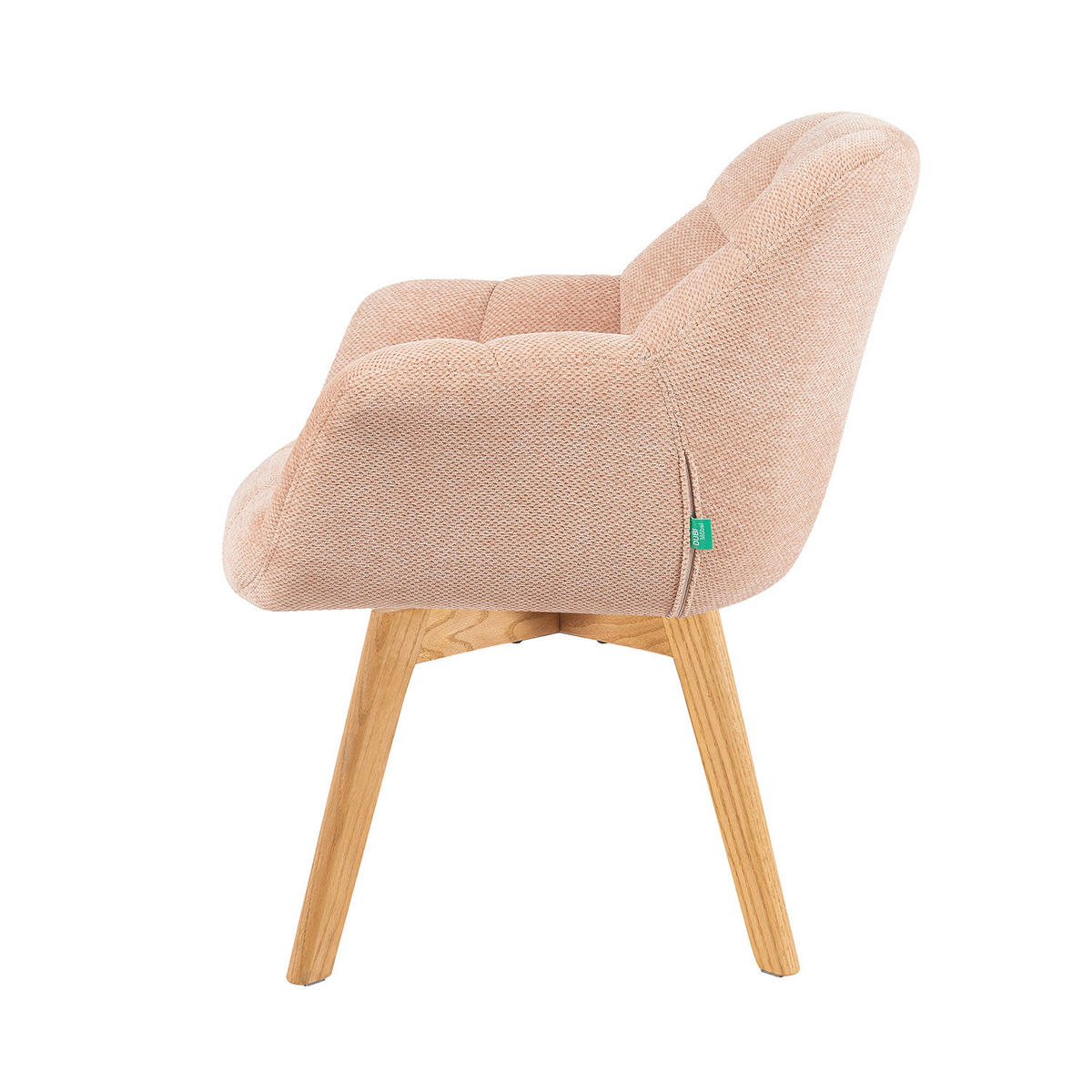 ESSZIMMERSTUHL Mika-Ava 2er-Set - Honigeiche/Rosa, Eichenholz/Holz (65/81/66cm) - DUBI Möbel