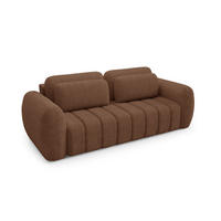 SCHLAFSOFA Caria - Rotbraun, Holzwerkstoff/Textil (266/95/110cm) - Fun Möbel