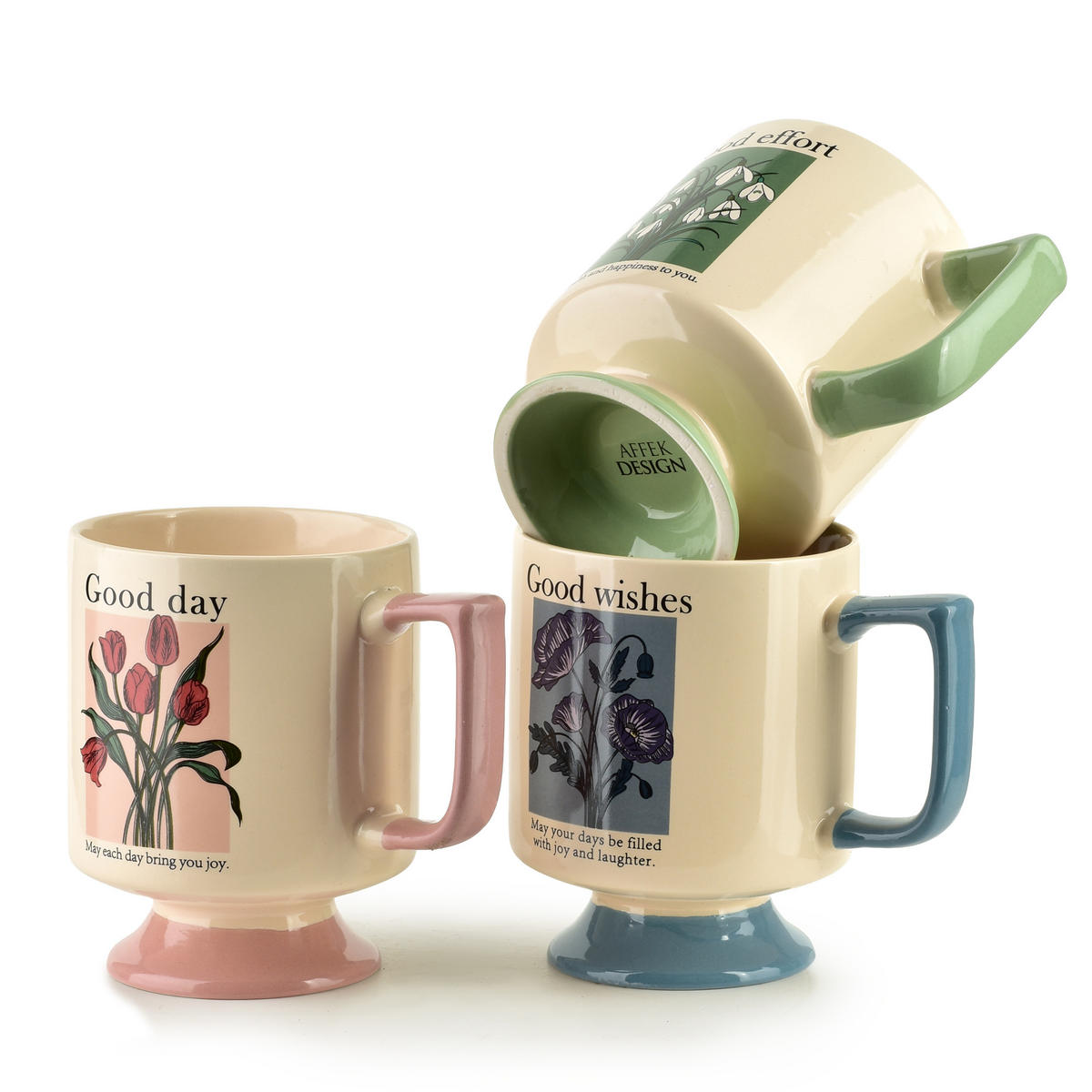 BECHER Rejka Rosa 8/11.5/10.5 cm Porzellan - Rosa, Keramik (0.3L) - Mondex