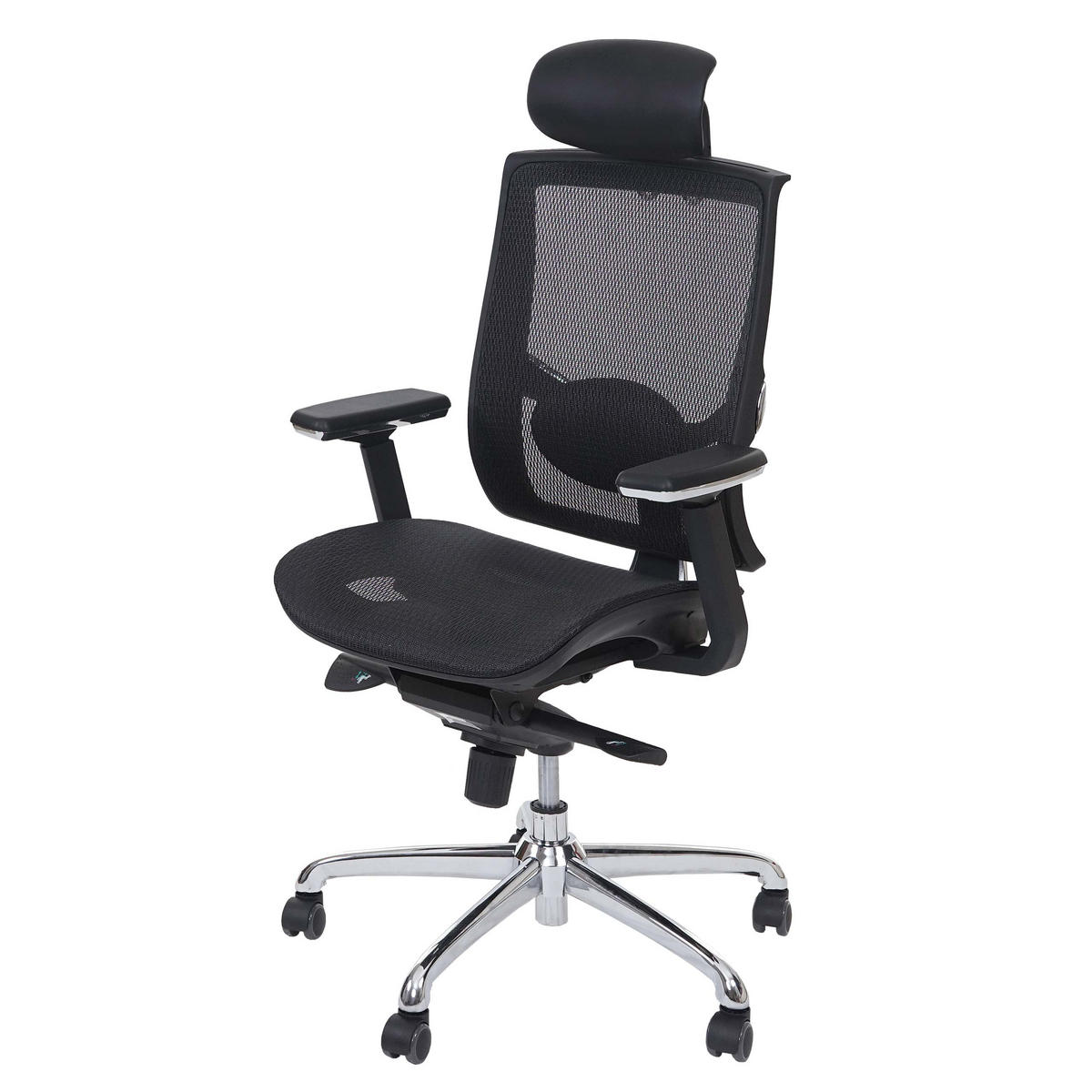BÜROSTUHL Schwarz - Schwarz, Textil (65/123/62cm) - MCW