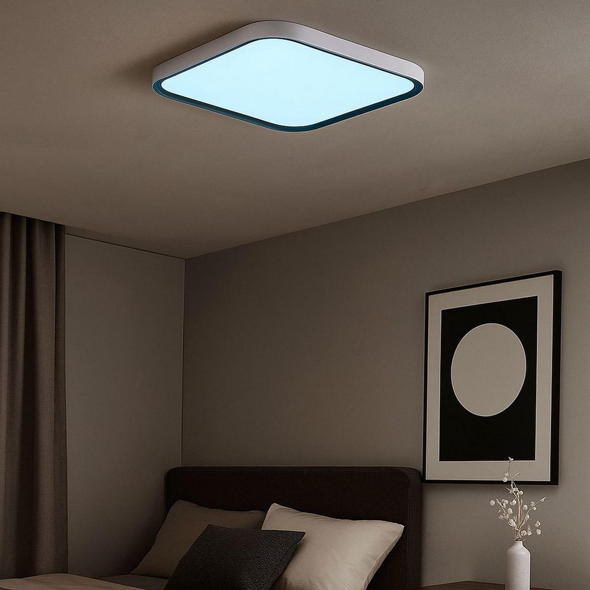 LED DECKENLEUCHTE Metall Weiß - Weiß, Metall (48/48/4cm) - Wofi