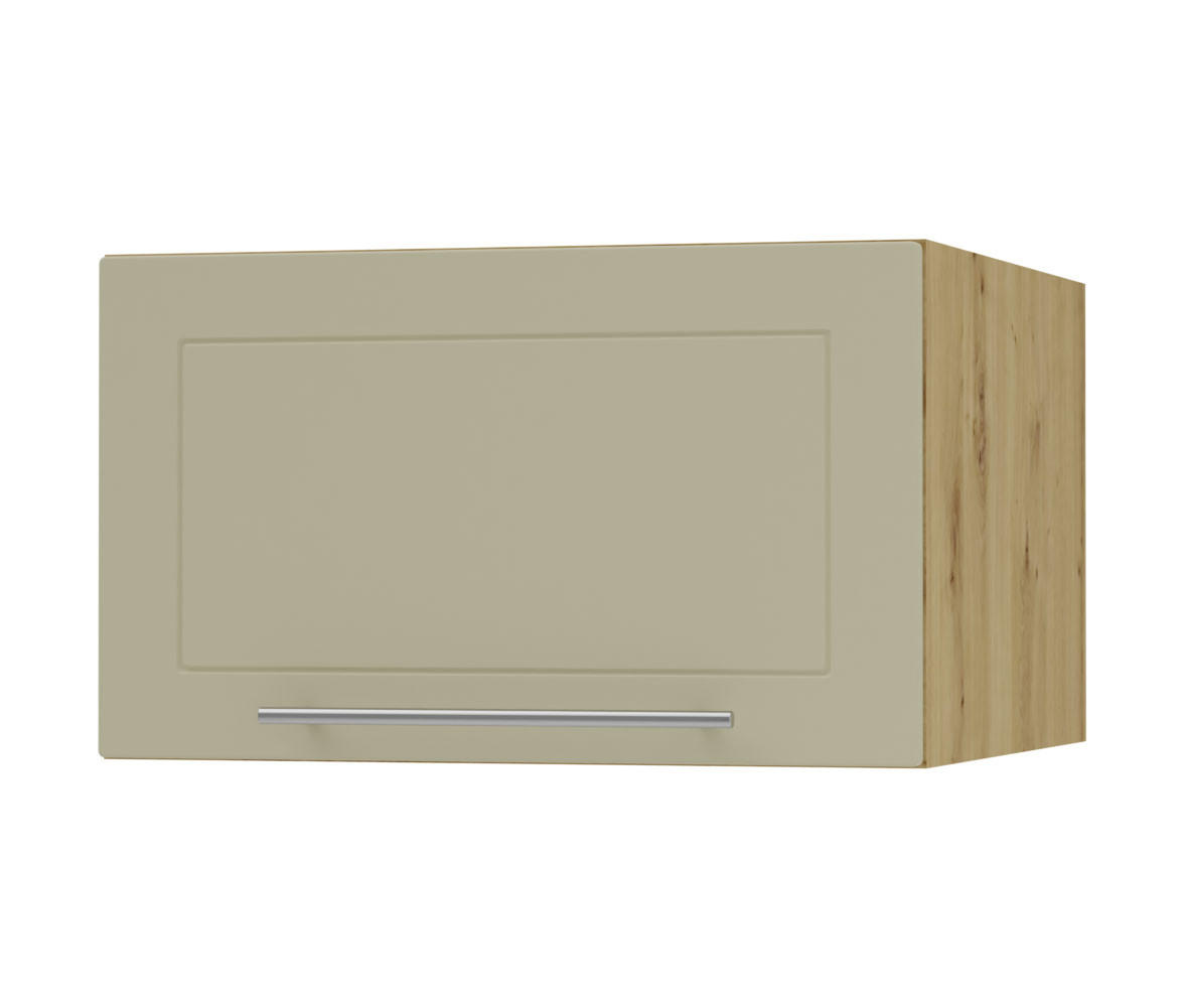 KLAPPHÄNGESCHRANK Kvantum W6B/60 Vanille Matt / Eiche Artisan Matt 60 / 59 / 36cm - Creme/Eiche Artisan, Holz/Holzwerkstoff (60/36/59cm) - Feldmann-Wohnen