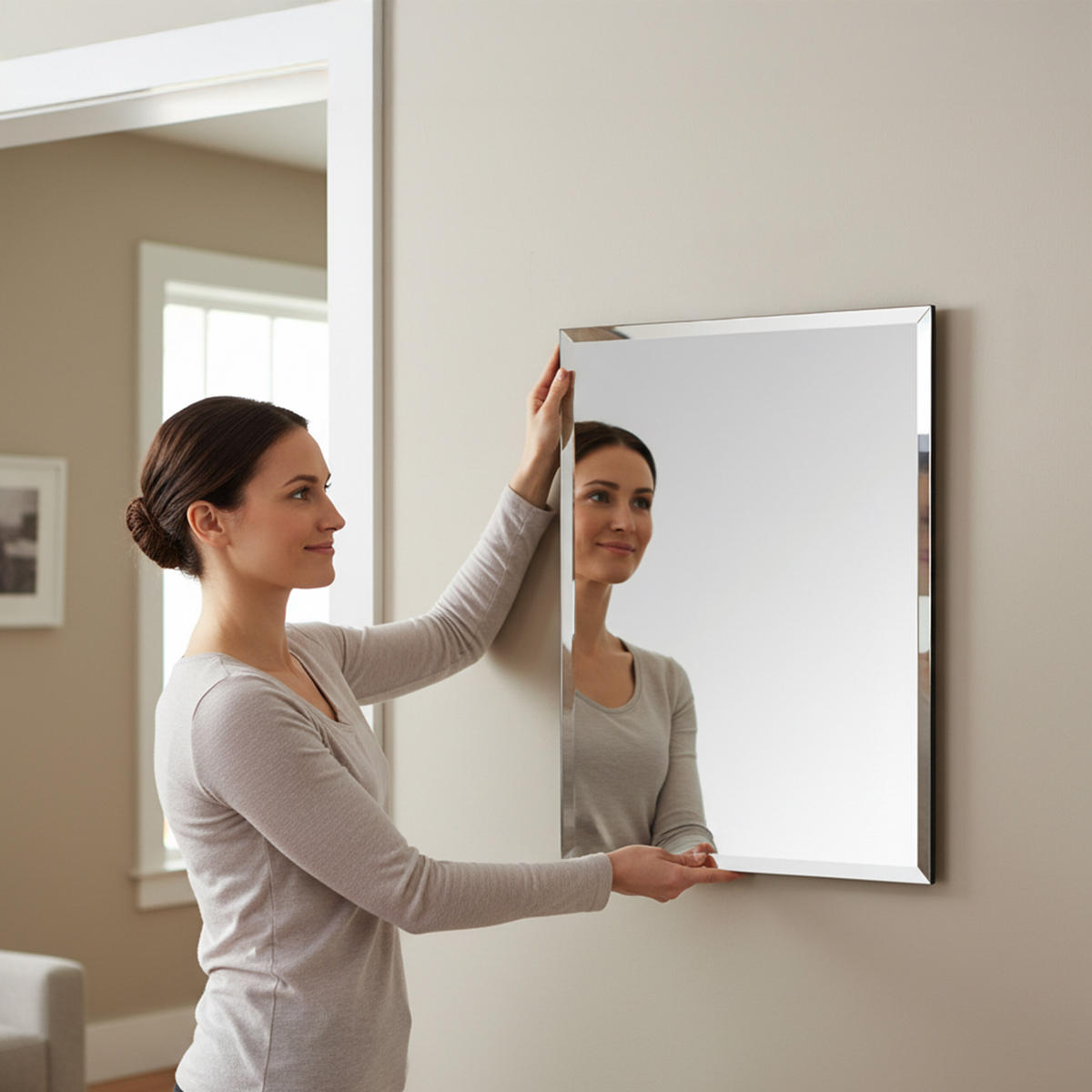 SPIEGEL - Transparent, Glas (50/40/1.5cm) - Relaxdays