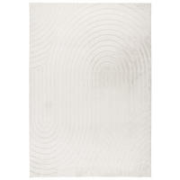 KURZFLOR-TEPPICH Waves 501 Weiß 120x170 cm - Weiß, Textil (120/170cm) - carpet city