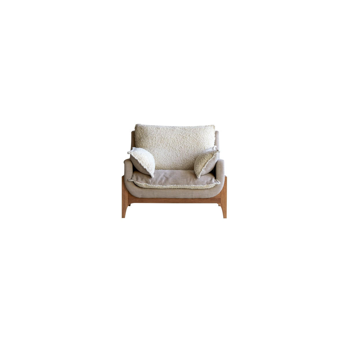 Tikamoon Sessel Beige 91x77x93 cm