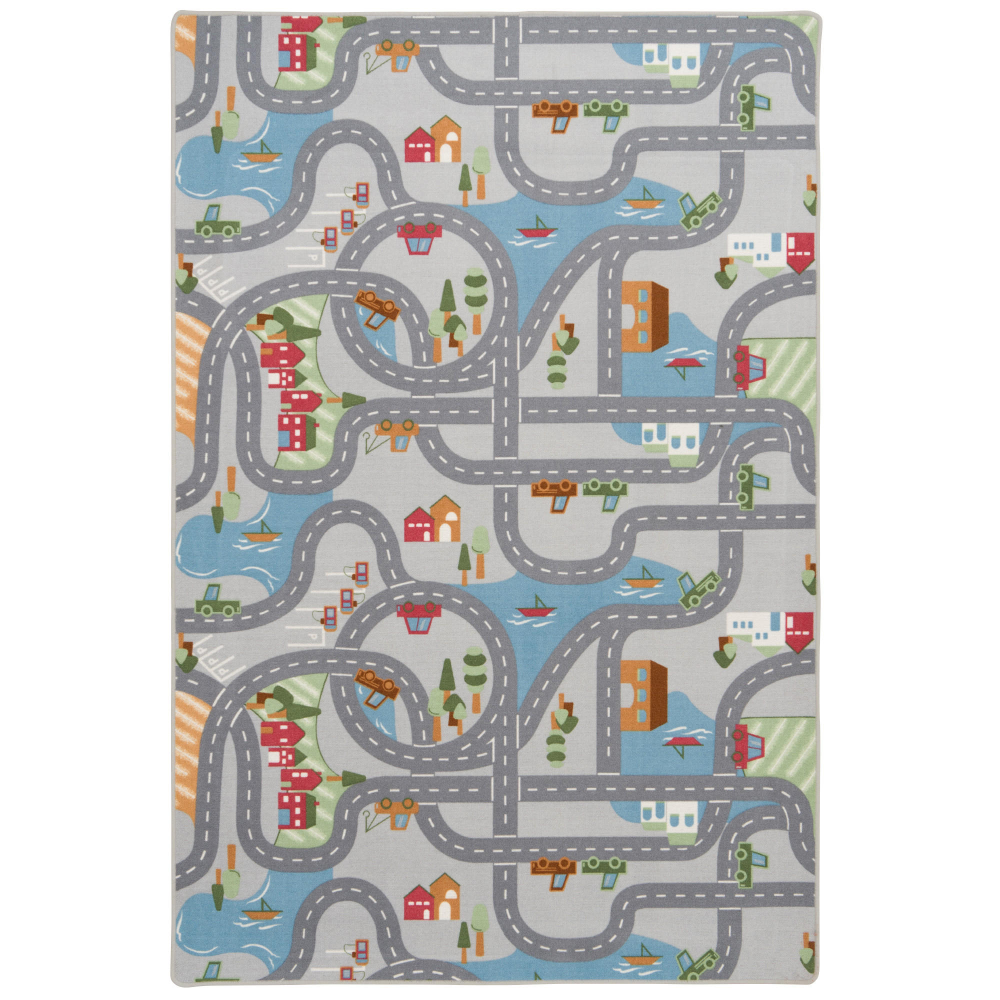 KINDER SPIEL STRASSENTEPPICH FUN TOWN - Grau, Textil (200/250cm) - Snapstyle