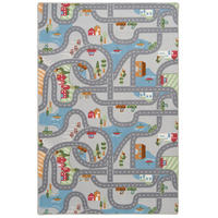 KINDER SPIEL STRASSENTEPPICH FUN TOWN - Grau, Textil (140/200cm) - Snapstyle