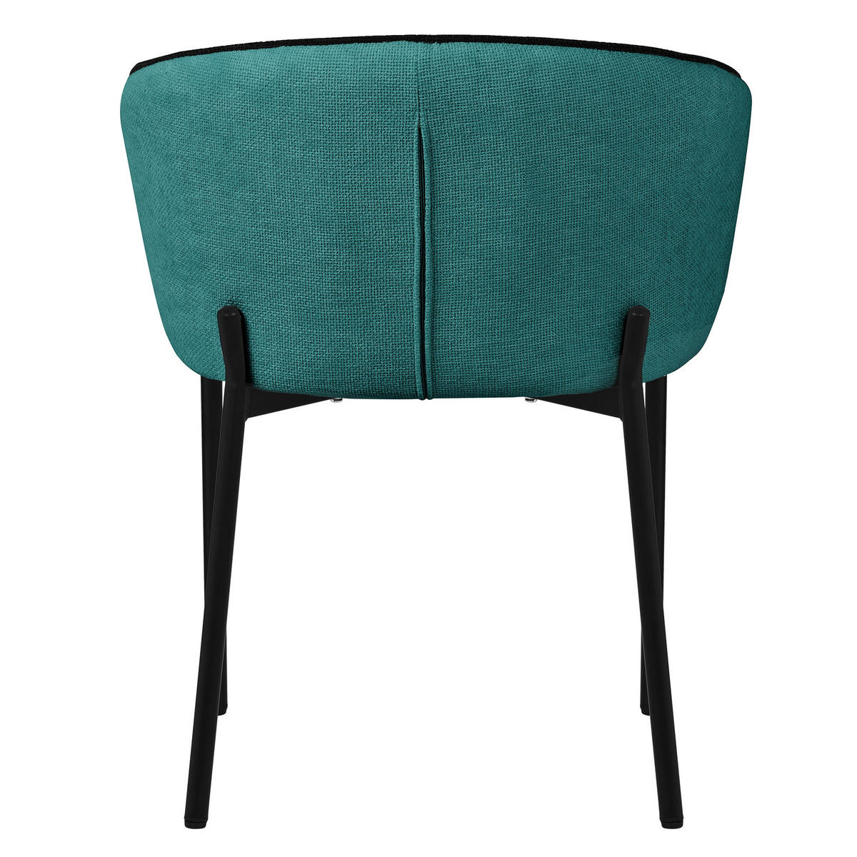 ESSZIMMERSTÜHLE 2er Set Petrol - Petrol/Schwarz, Textil/Metall (60/75/59cm) - ML-DESIGN