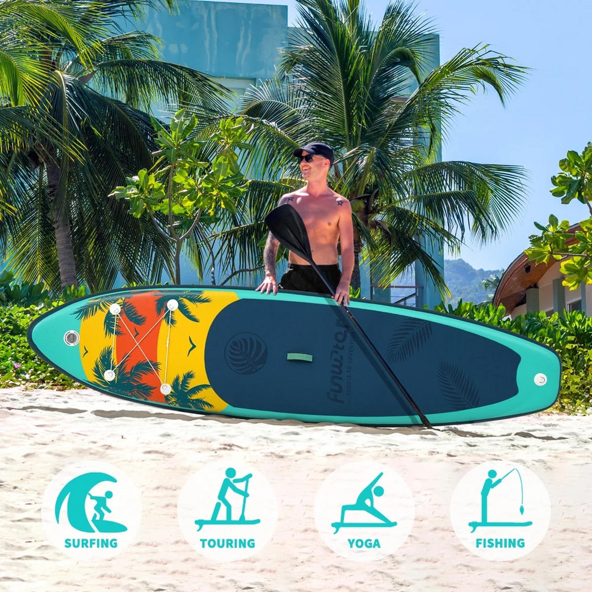 STAND-UP-PADDLE-BOARD SUPFW55A(335×84×15CM) Grün - Grün, Kunststoff (335/84cm) - Kaket