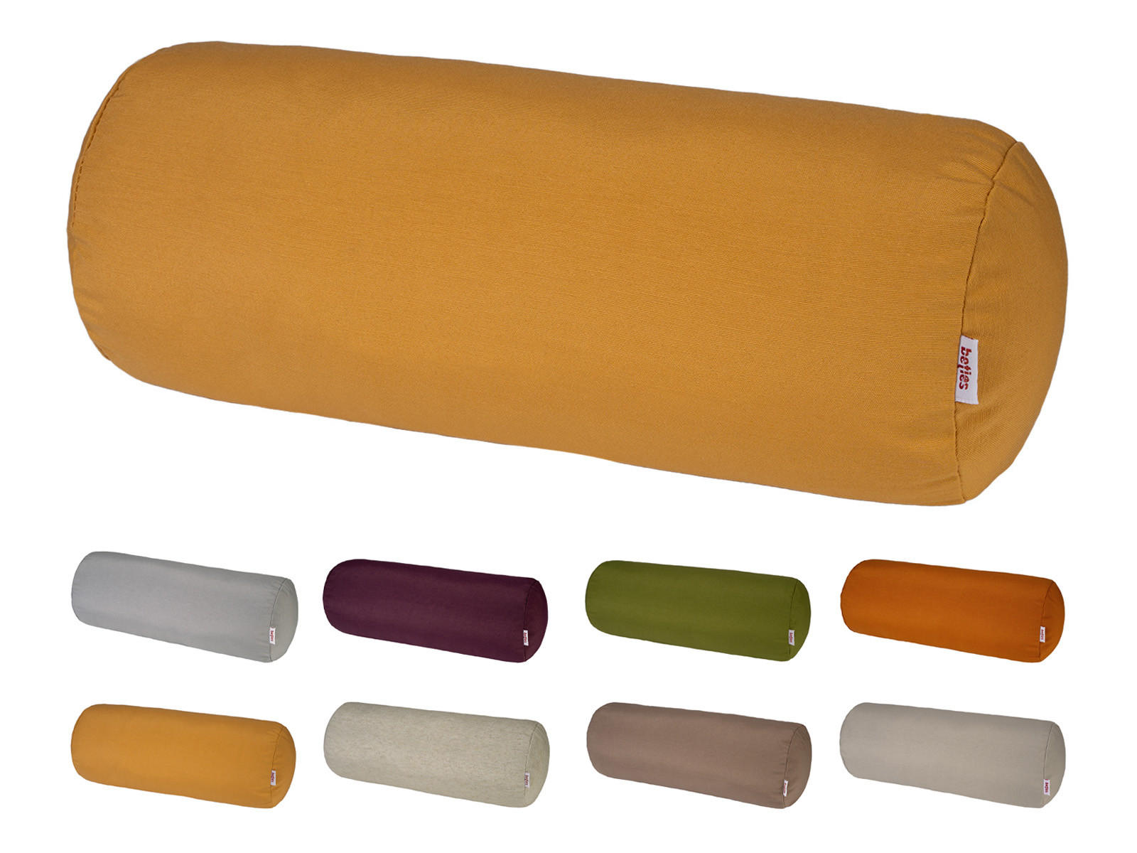 NACKENROLLENHÜLLE Wunschton safran-gelb 15/40 cm - Gelb, Textil (15/40cm) - beties Heimtextil