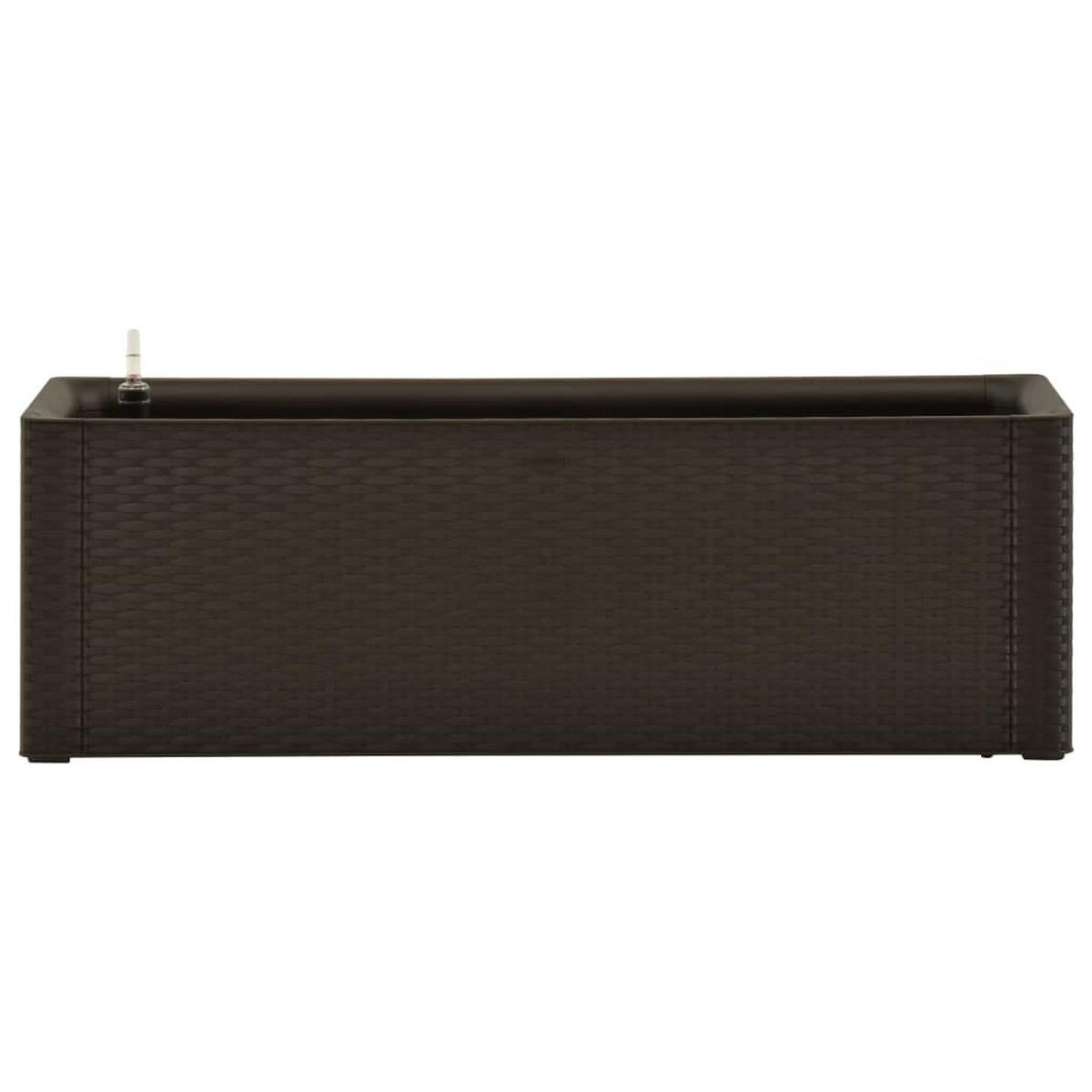 GARTEN-HOCHBEET mit Selbstbewässerungssystem Mokka 100x43x33 cm - Anthrazit, Kunststoff (100/33/43cm) - furnicato