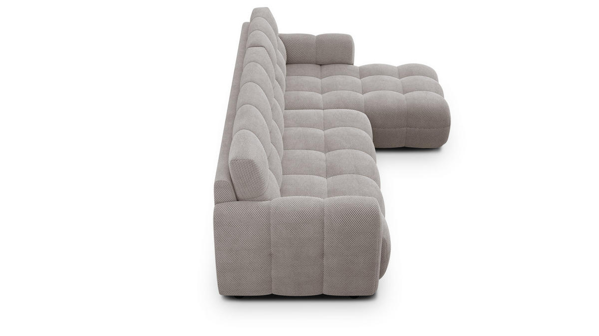 ECKSOFA MELLOW 4-Sitzer, beige - Beige/Schwarz, Holz/Textil (262/156cm) - Courtois Laville