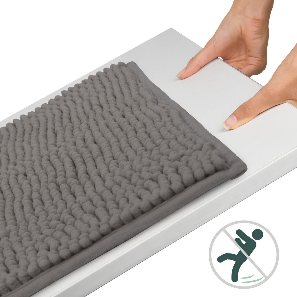VORLEGER MATTE BeauMare WR 70/120 cm Anthrazit - Anthrazit, Textil (70/120cm) - Beautissu 