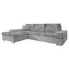 ECKSOFA Bangkok Mini Premium - Silberfarben/Graphitfarben, Holz/Textil (274/182cm) - MIRJAN24