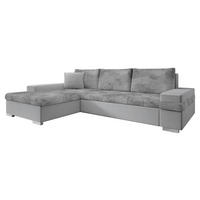 ECKSOFA Bangkok Mini Premium - Silberfarben/Graphitfarben, Holz/Textil (274/182cm) - MIRJAN24