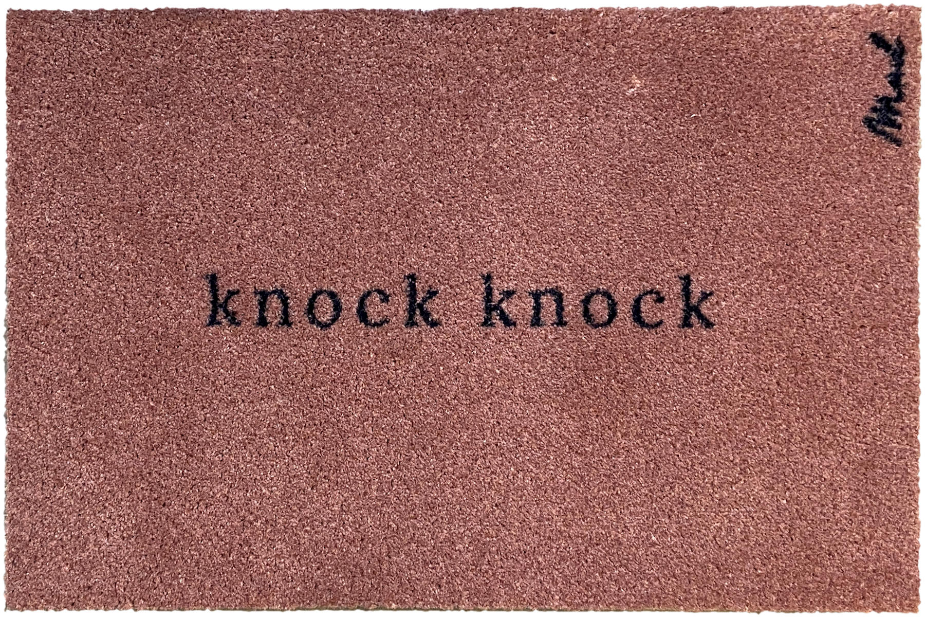 OUTDOOR FUßMATTE "Amira" mit Spruch "knock knock" Braun 50 x 75 cm - Schwarz/Braun, Kunststoff/Textil (50/75cm) - MAD ABOUT MATS