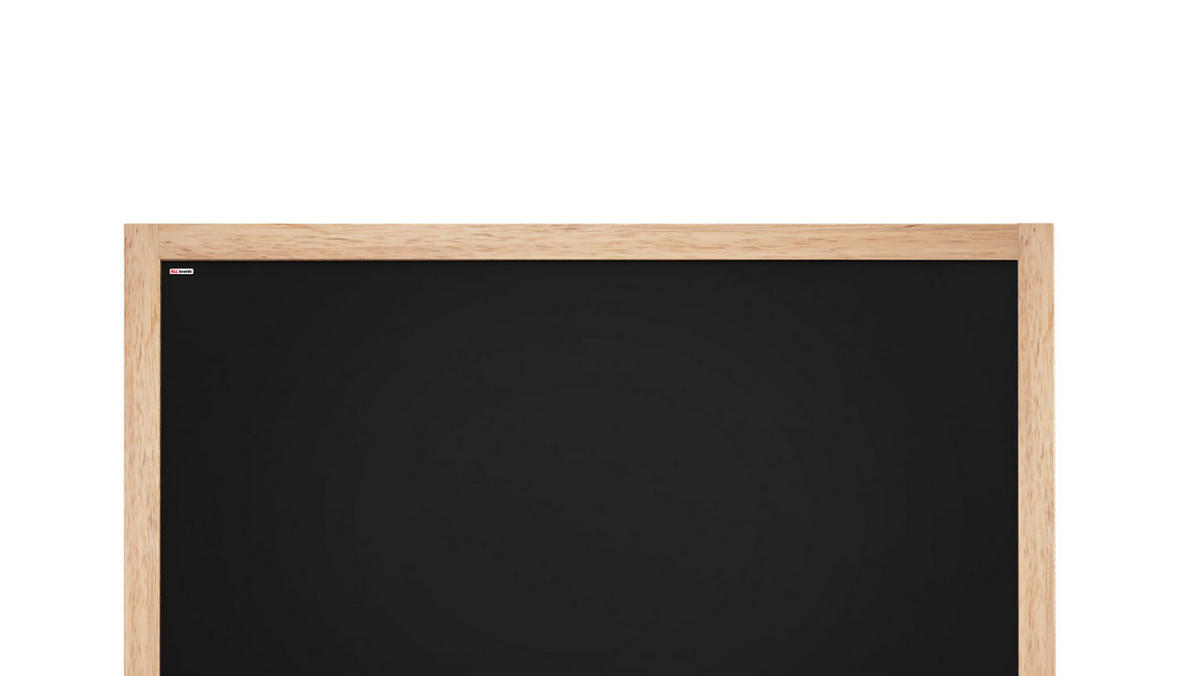 KREIDETAFEL mit naturlackierten Holzrahmen 120x90cm - Schwarz, Holz (120/90/2cm) - ALLboards